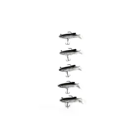 10 x Soft Plastic Vibe Freshwater Lures Mullet Flathead Jig Heads Cod Fishing