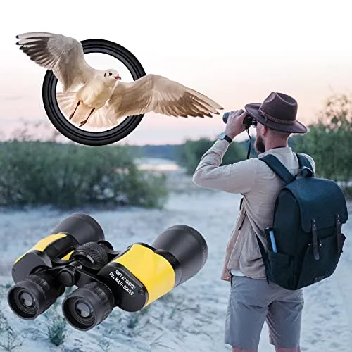 20X50 Binoculars for Adults Kids, with Clear Low Light Vision, Powerful Binoculars for Bird Watching Hunting Stargazing