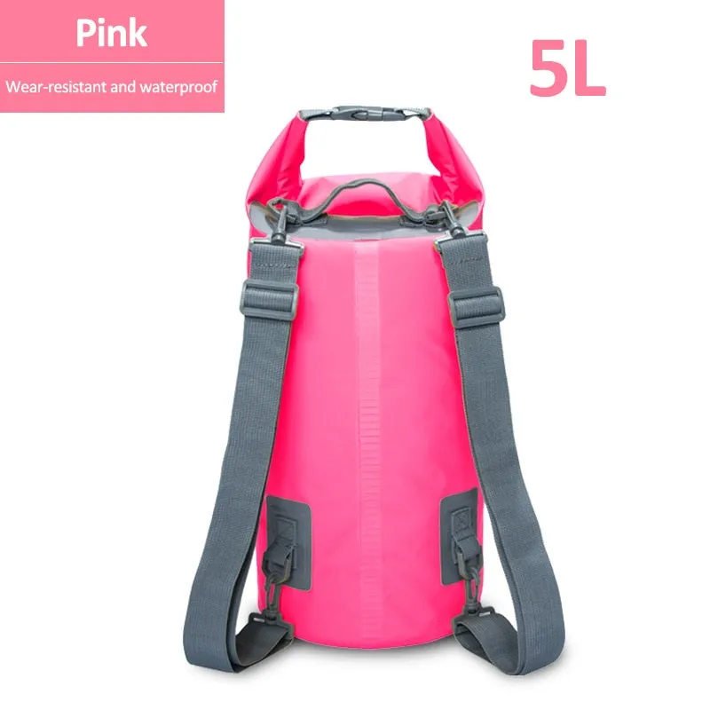 5L/15/30L Outdoor PVC Waterproof Dry Backpack Water Floating Bag Roll Top Sack