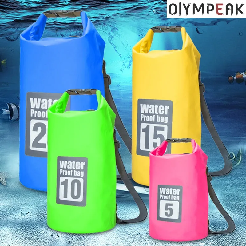 5L/15/30L Outdoor PVC Waterproof Dry Backpack Water Floating Bag Roll Top Sack