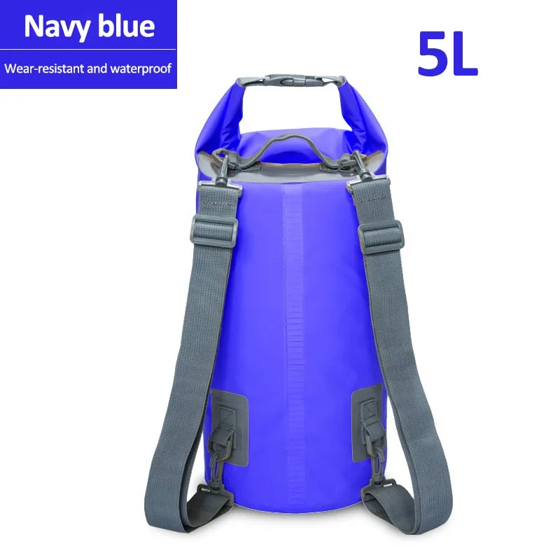 5L/15/30L Outdoor PVC Waterproof Dry Backpack Water Floating Bag Roll Top Sack