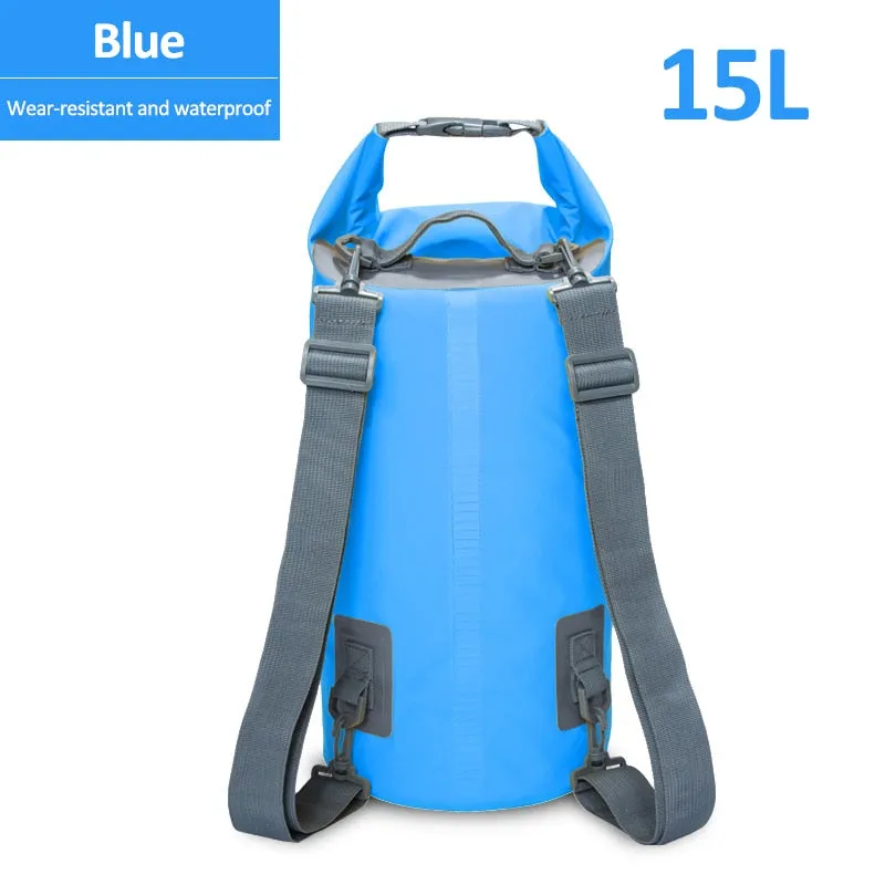5L/15/30L Outdoor PVC Waterproof Dry Backpack Water Floating Bag Roll Top Sack