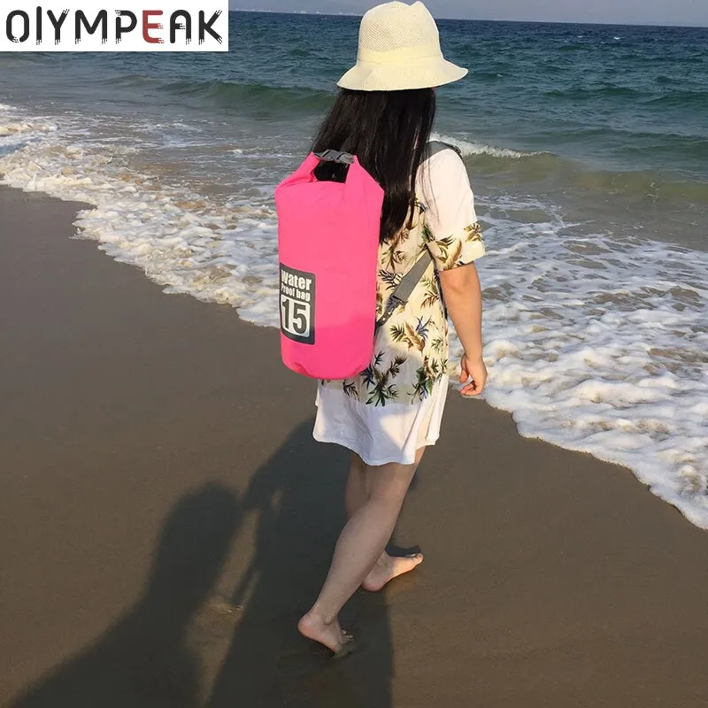 5L/15/30L Outdoor PVC Waterproof Dry Backpack Water Floating Bag Roll Top Sack