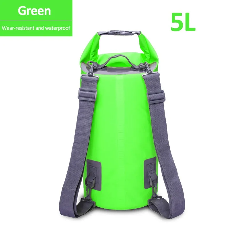 5L/15/30L Outdoor PVC Waterproof Dry Backpack Water Floating Bag Roll Top Sack