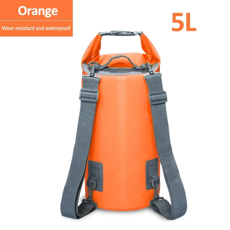 5L/15/30L Outdoor PVC Waterproof Dry Backpack Water Floating Bag Roll Top Sack