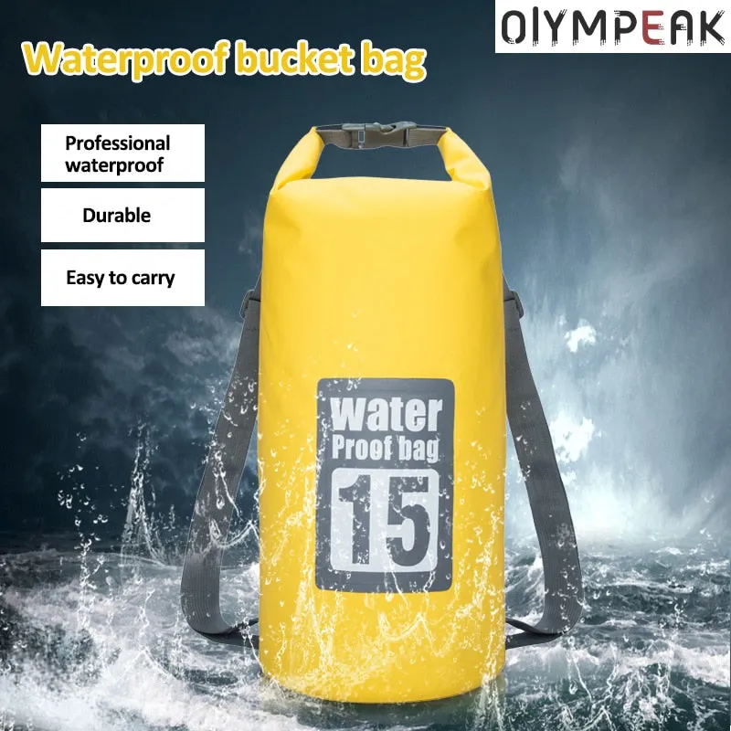 5L/15/30L Outdoor PVC Waterproof Dry Backpack Water Floating Bag Roll Top Sack
