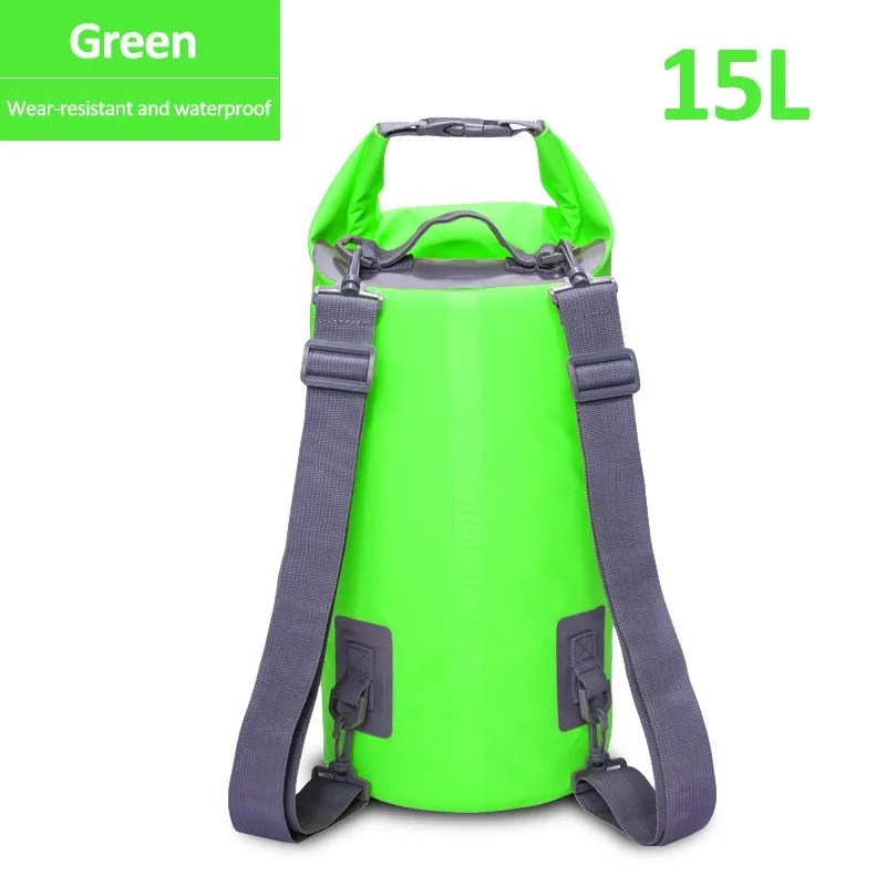 5L/15/30L Outdoor PVC Waterproof Dry Backpack Water Floating Bag Roll Top Sack