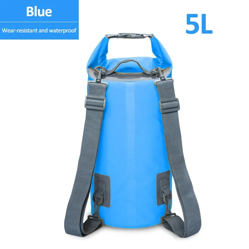 5L/15/30L Outdoor PVC Waterproof Dry Backpack Water Floating Bag Roll Top Sack