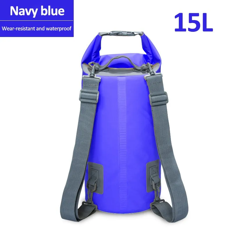 5L/15/30L Outdoor PVC Waterproof Dry Backpack Water Floating Bag Roll Top Sack