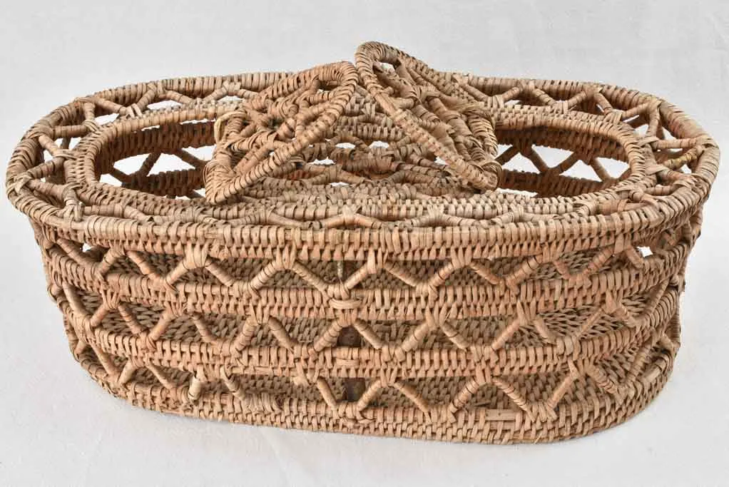 Antique French fishing basket 25½"