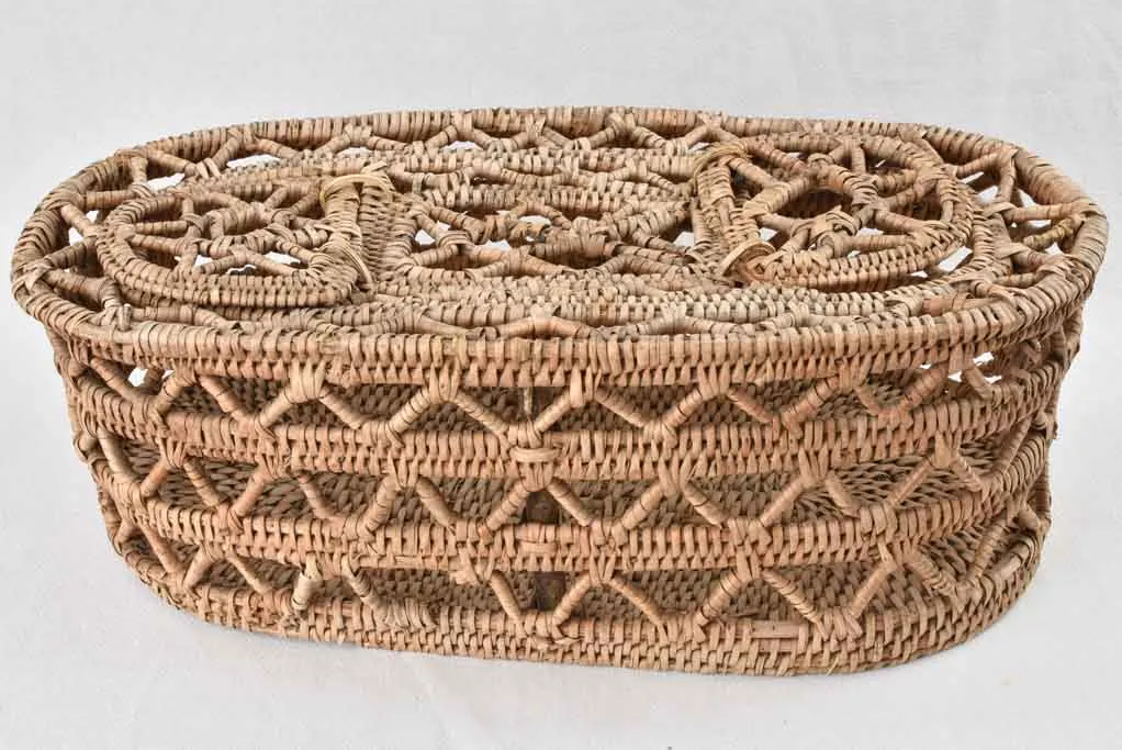 Antique French fishing basket 25½"
