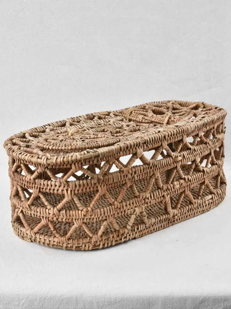 Antique French fishing basket 25½"