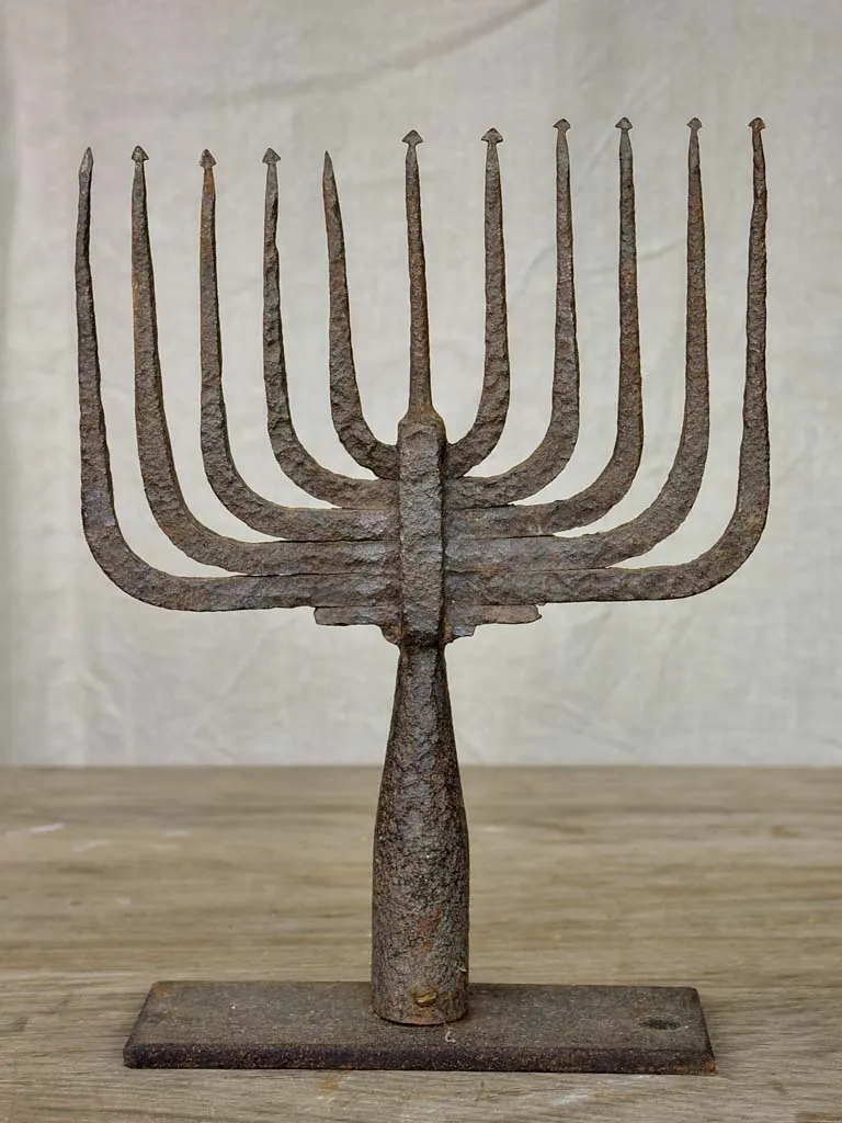 Antique wrought iron fishing spear