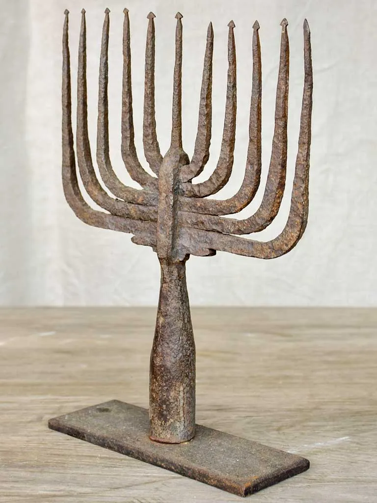 Antique wrought iron fishing spear