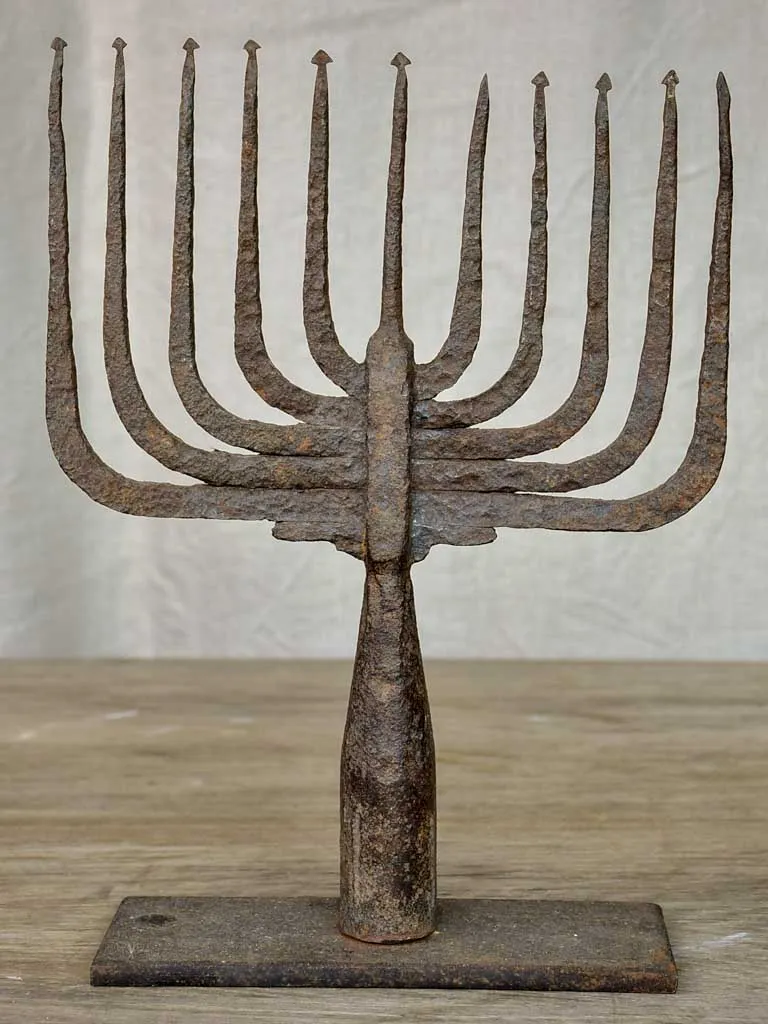 Antique wrought iron fishing spear