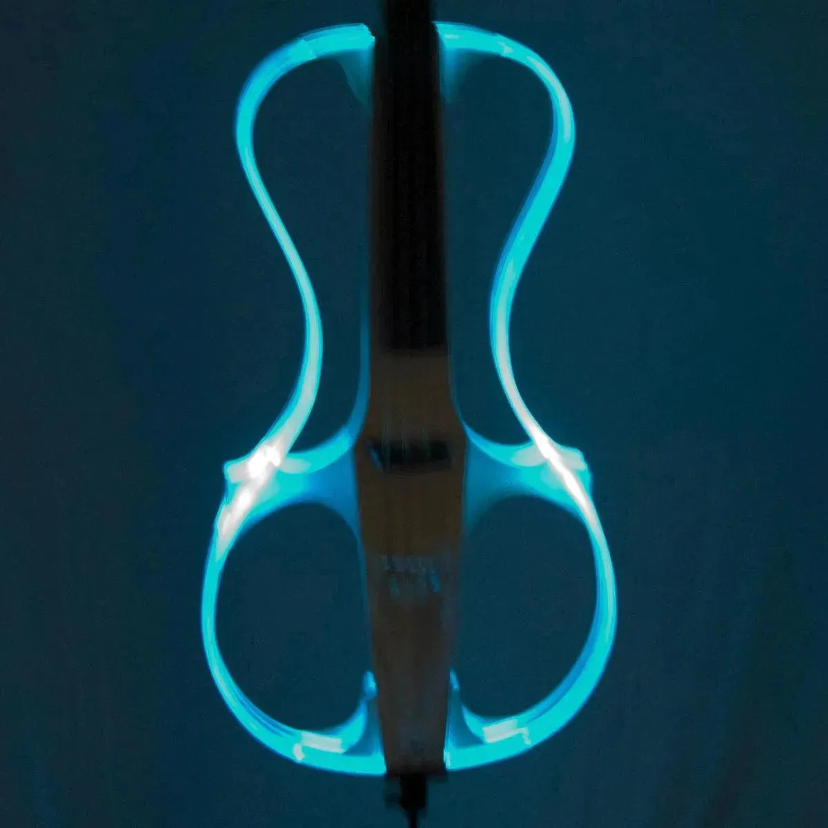 Aurora Silhouette Acrylic Electric Cello with LEDs, white