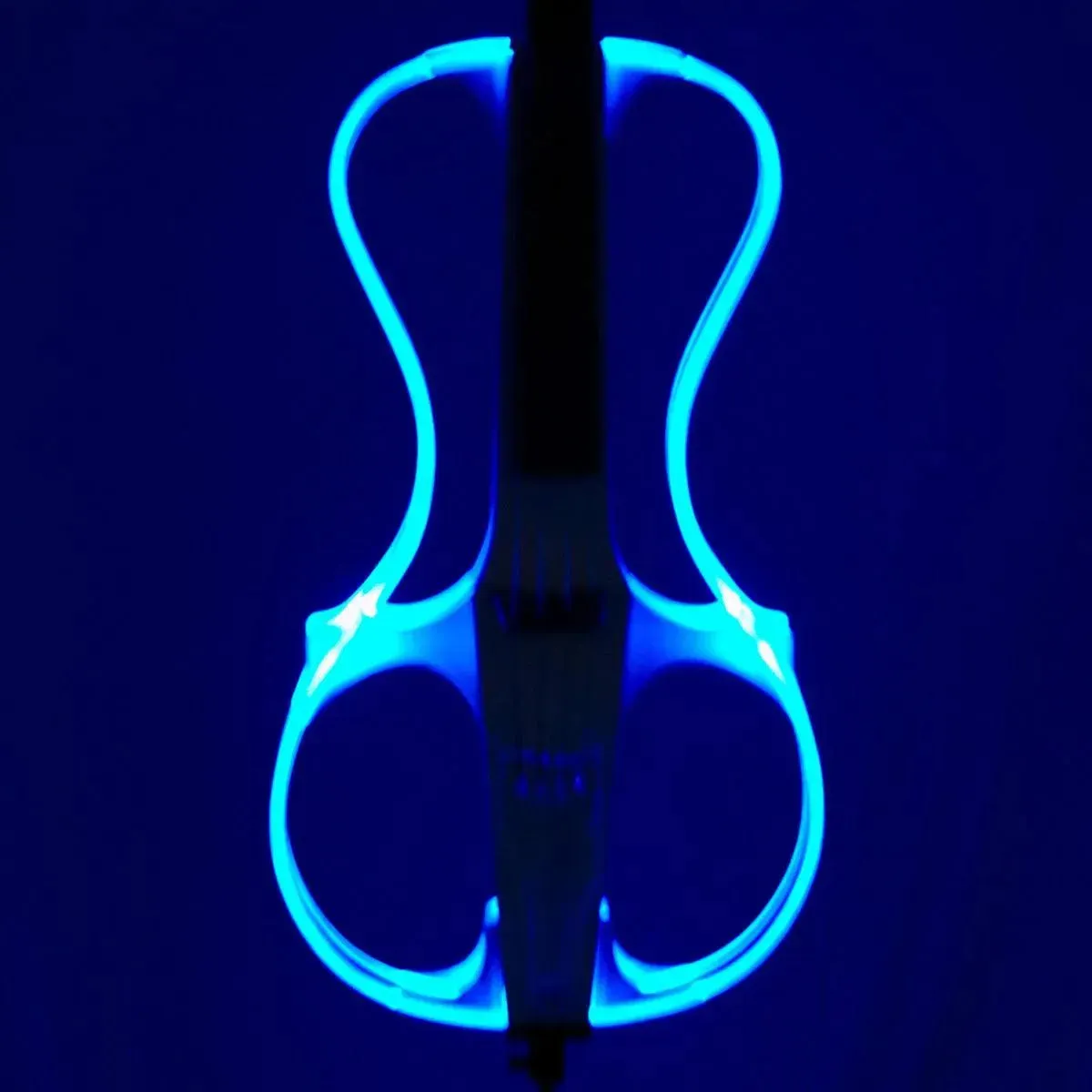 Aurora Silhouette Acrylic Electric Cello with LEDs, white