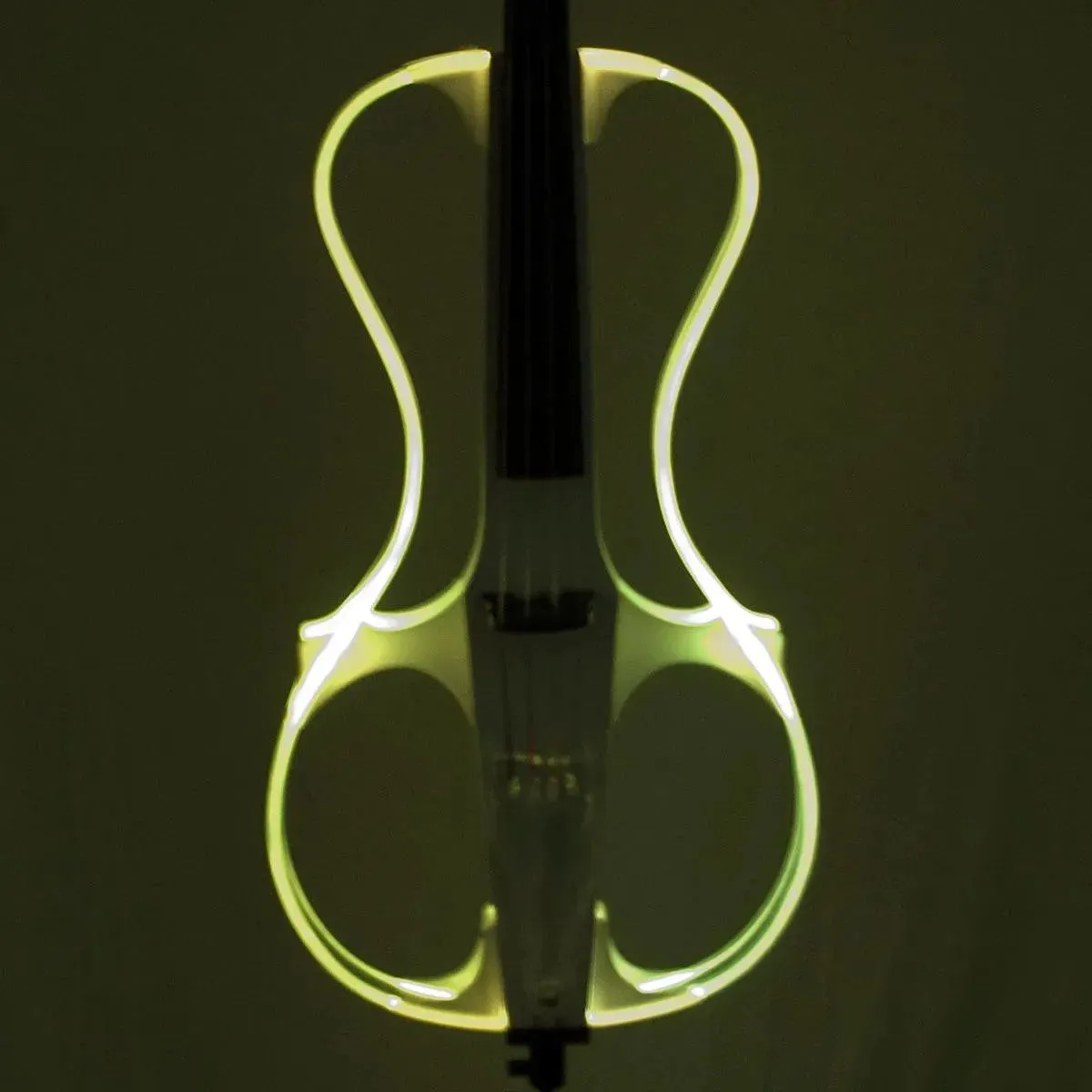 Aurora Silhouette Acrylic Electric Cello with LEDs, white