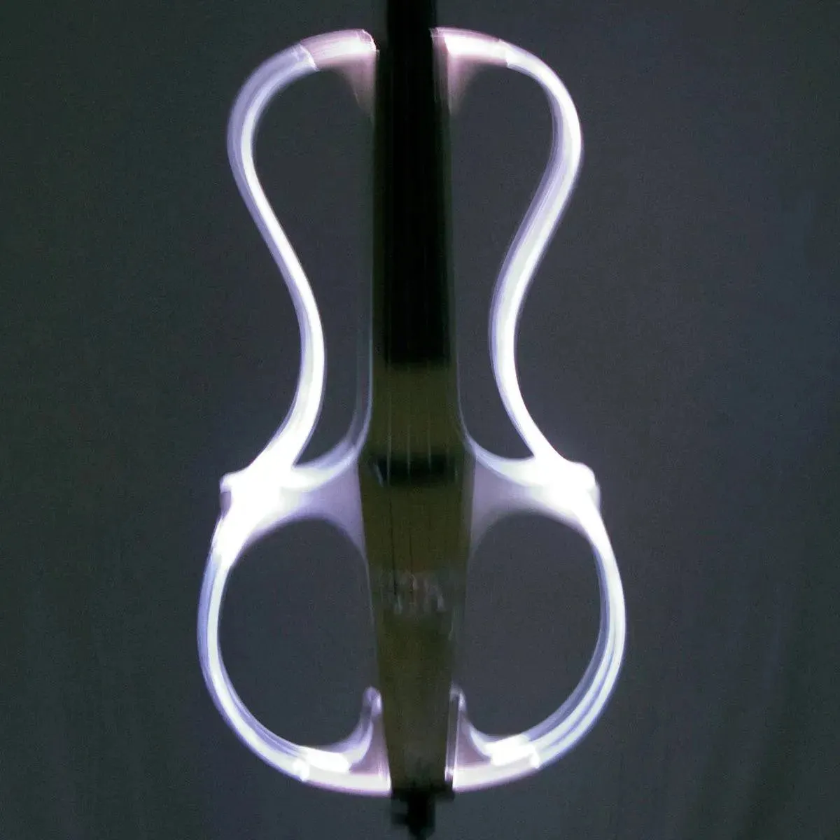 Aurora Silhouette Acrylic Electric Cello with LEDs, white