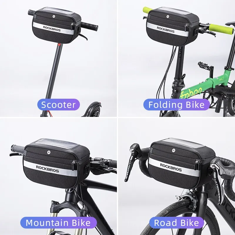 Bicycle Front Bag TPU Touch Screen Electric Bicycle Handlebar Bag High Capacity MTB Road Bike Bag