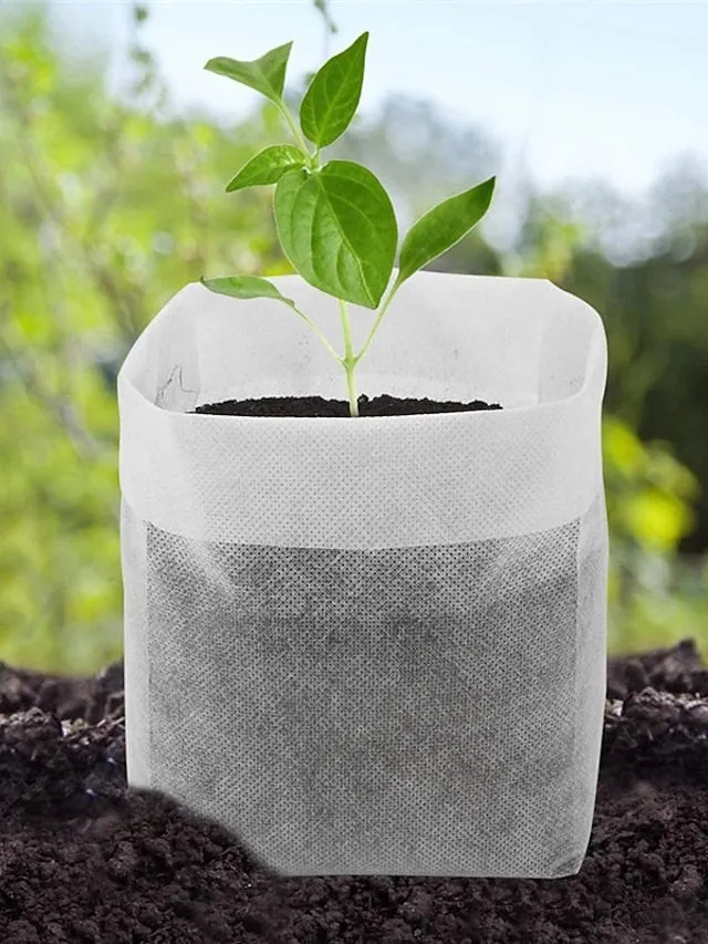 Biodegradable Nonwoven Fabric Nursery Plant Grow Bags Seedling Growing Planter Planting Pots Garden Eco-Friendly Ventilate Bag