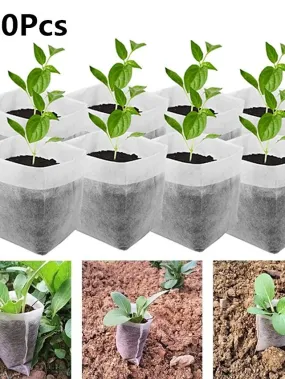 Biodegradable Nonwoven Fabric Nursery Plant Grow Bags Seedling Growing Planter Planting Pots Garden Eco-Friendly Ventilate Bag