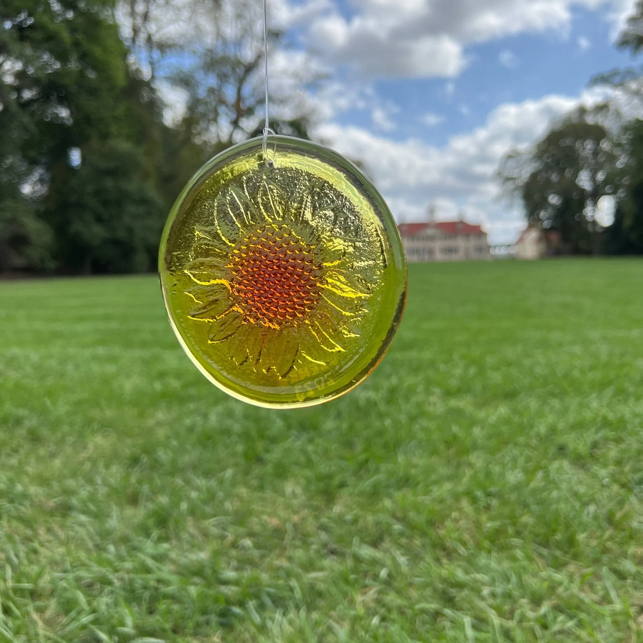 Blenko Sunflower Glass Suncatcher