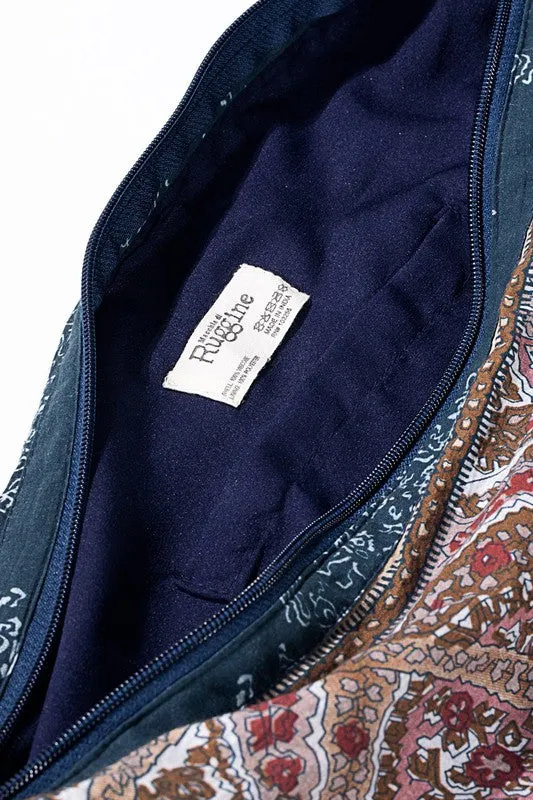 BOHO SLING BAG (BLUE/BURGUNDY PAISLEY)