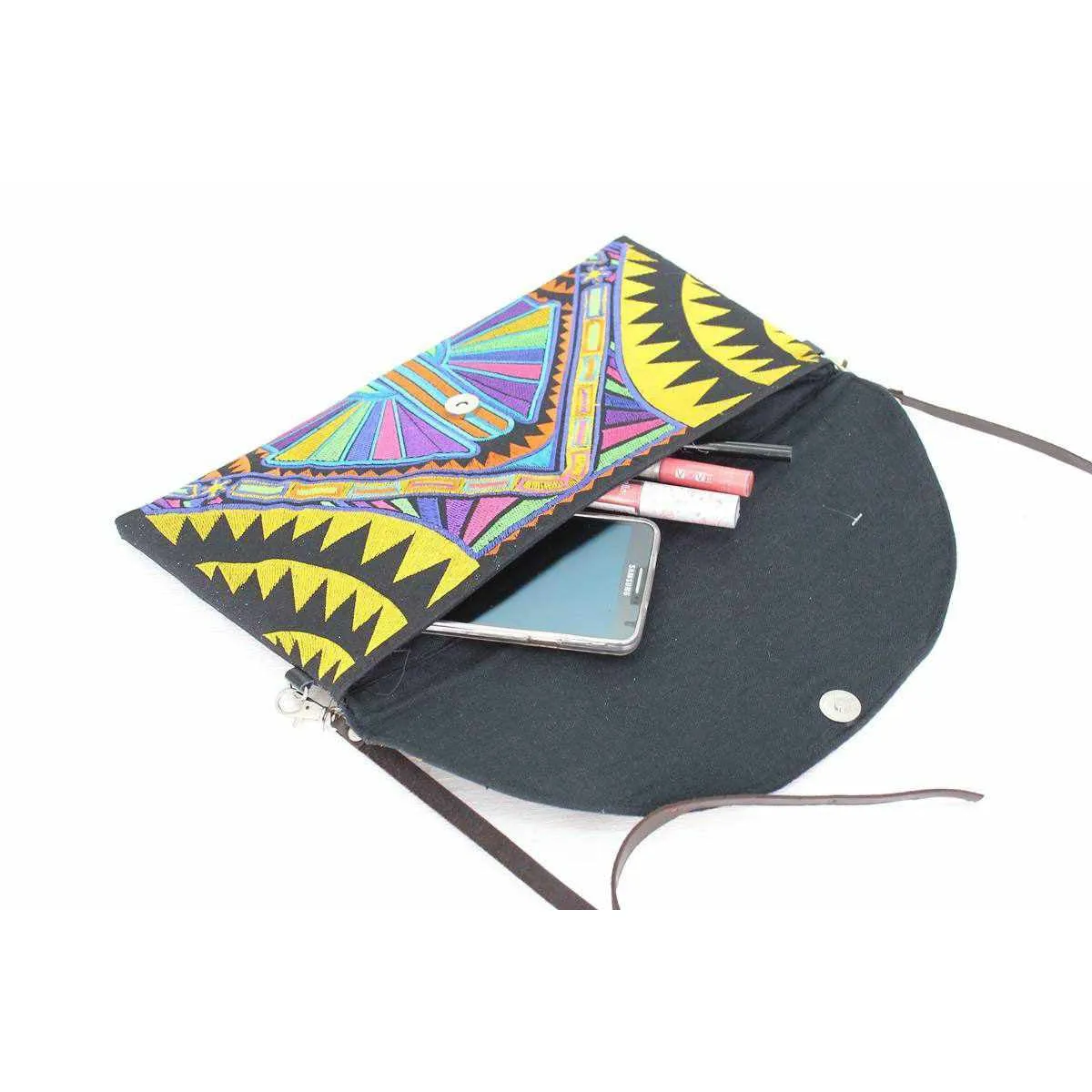 Convertible Embroidered Clutch Crossbody Bag - Thailand