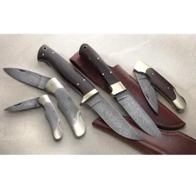 Damascus Capstick Sheath Knife