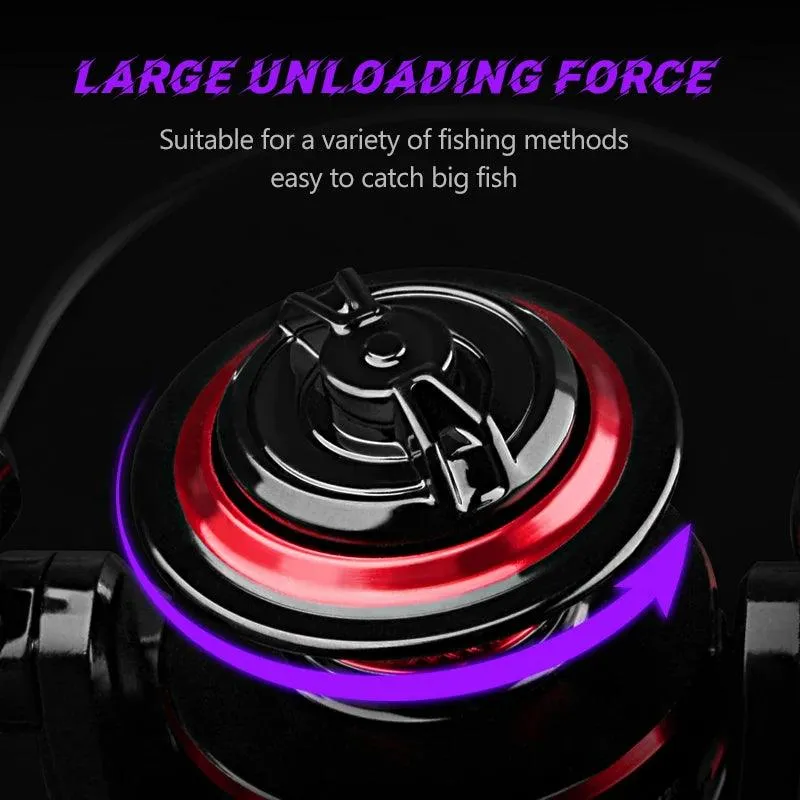 DEUKIO Fishing Reel 2000-7000 Max Drag 12KG Spinning Reels Metal Spool