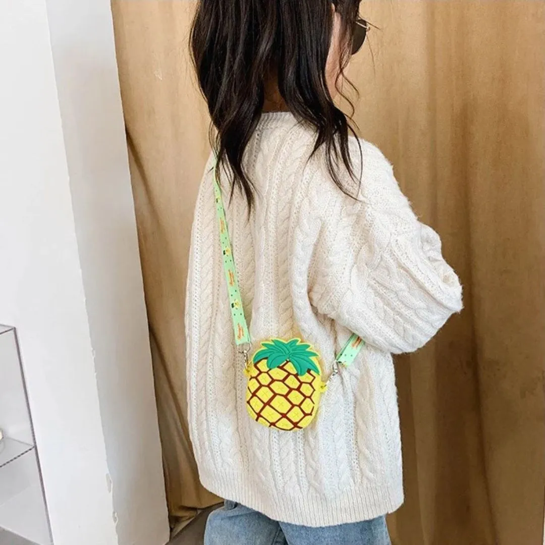 Fruit Design Silicone Sling Bag for Kids