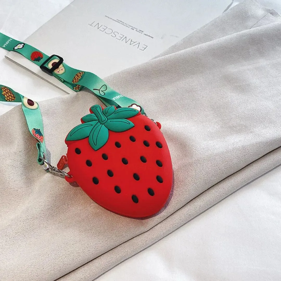 Fruit Design Silicone Sling Bag for Kids