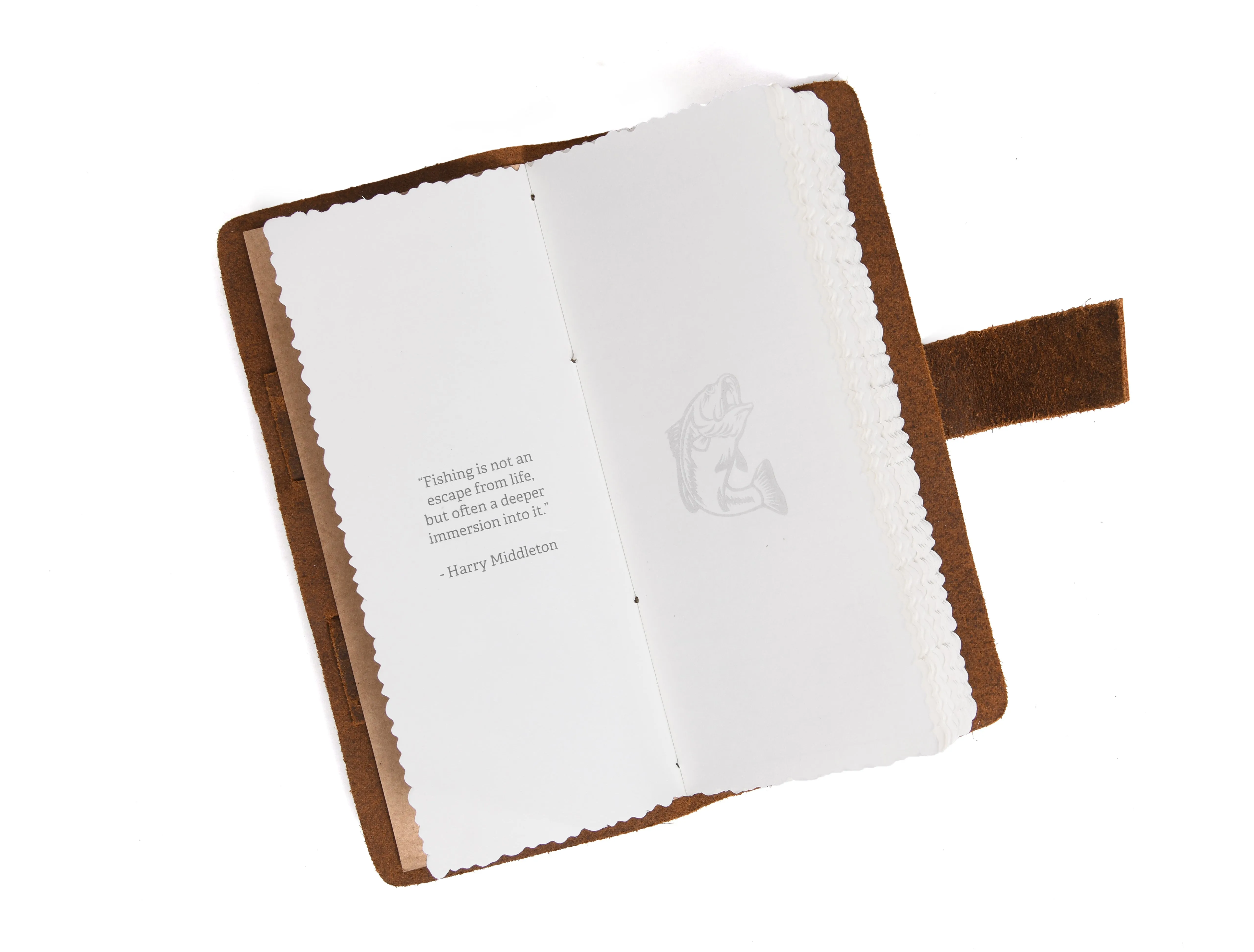 Genuine Leather Fishing Logbook