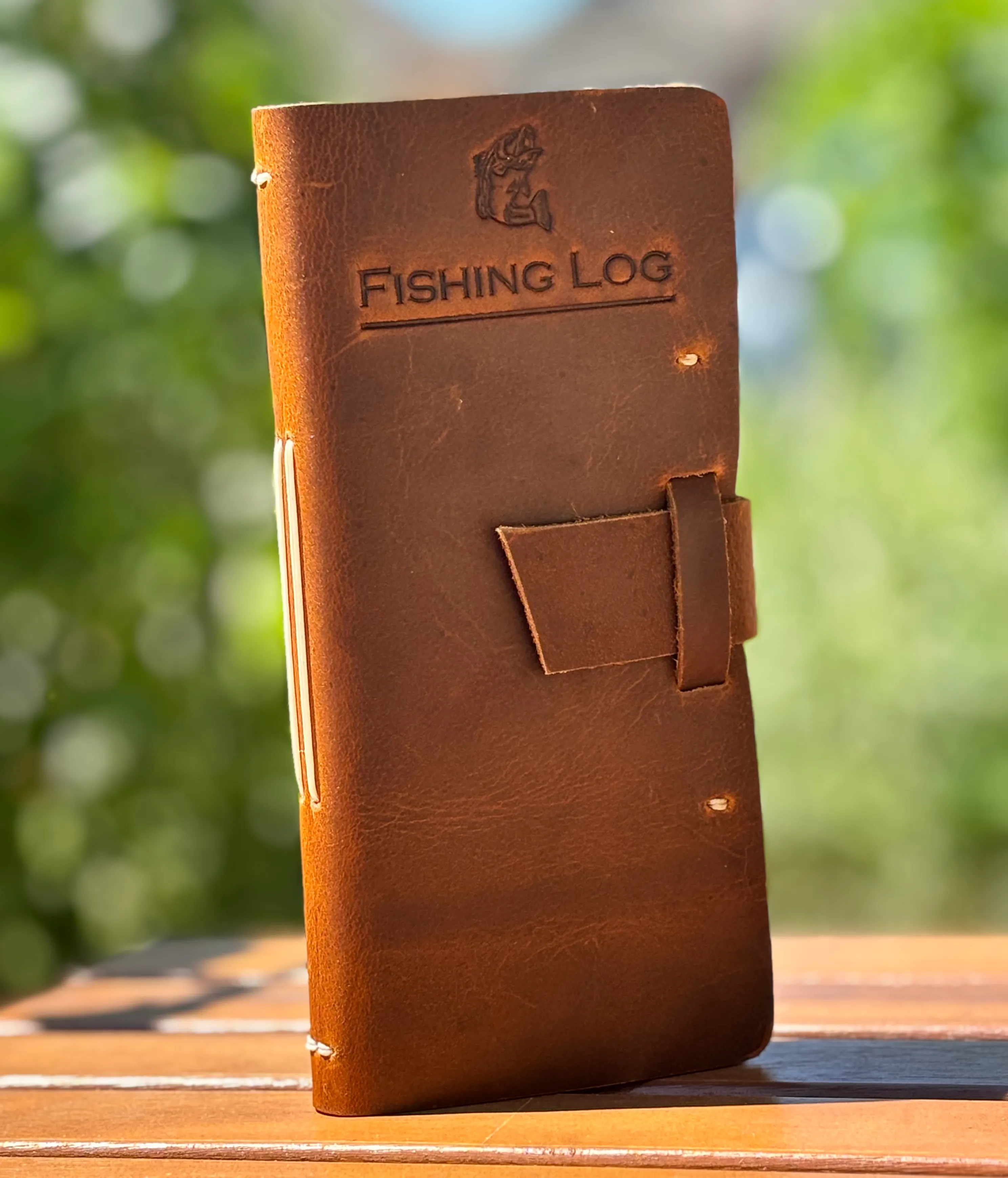 Genuine Leather Fishing Logbook