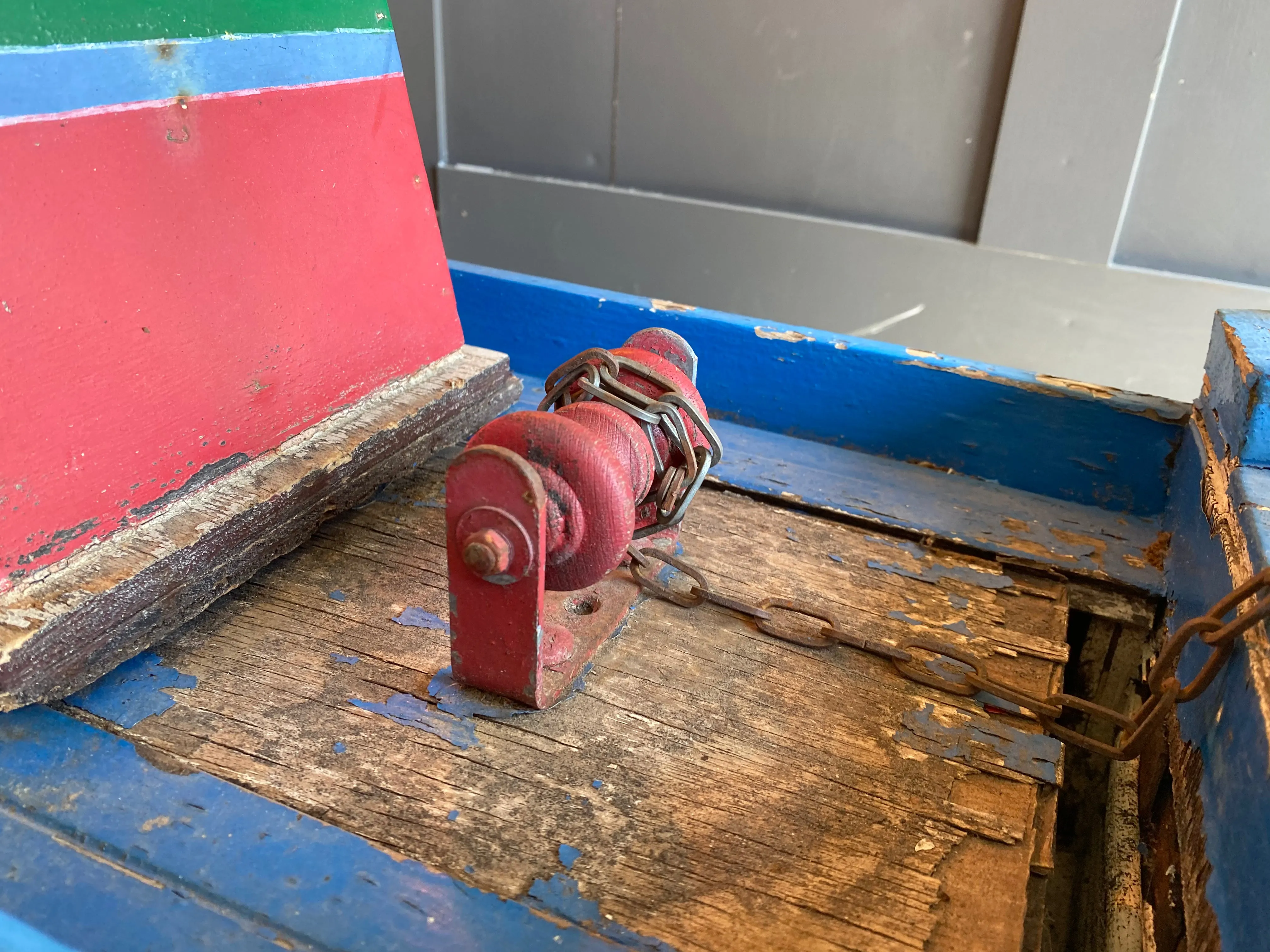 Hand built wooden French fishing trawler