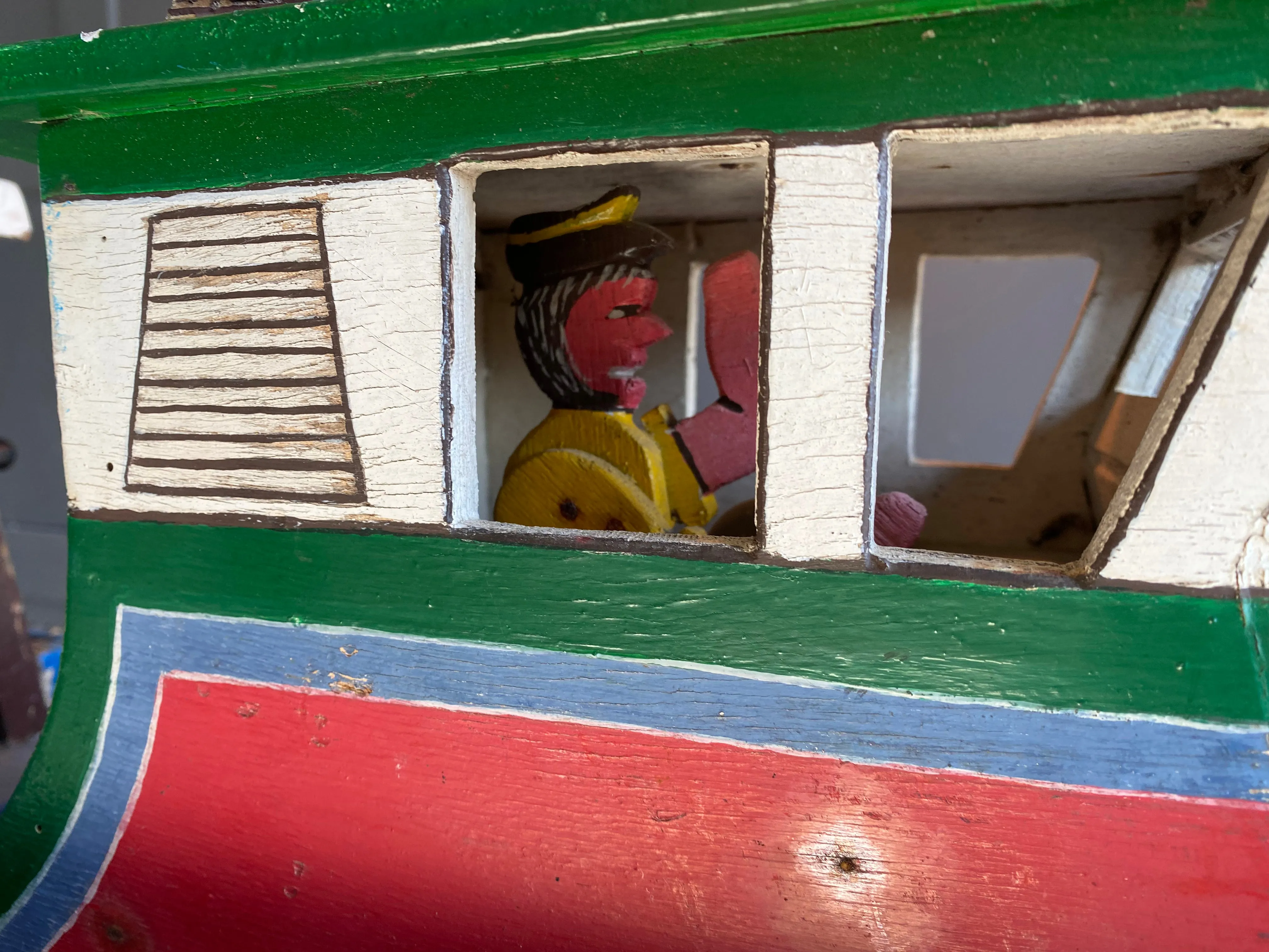 Hand built wooden French fishing trawler
