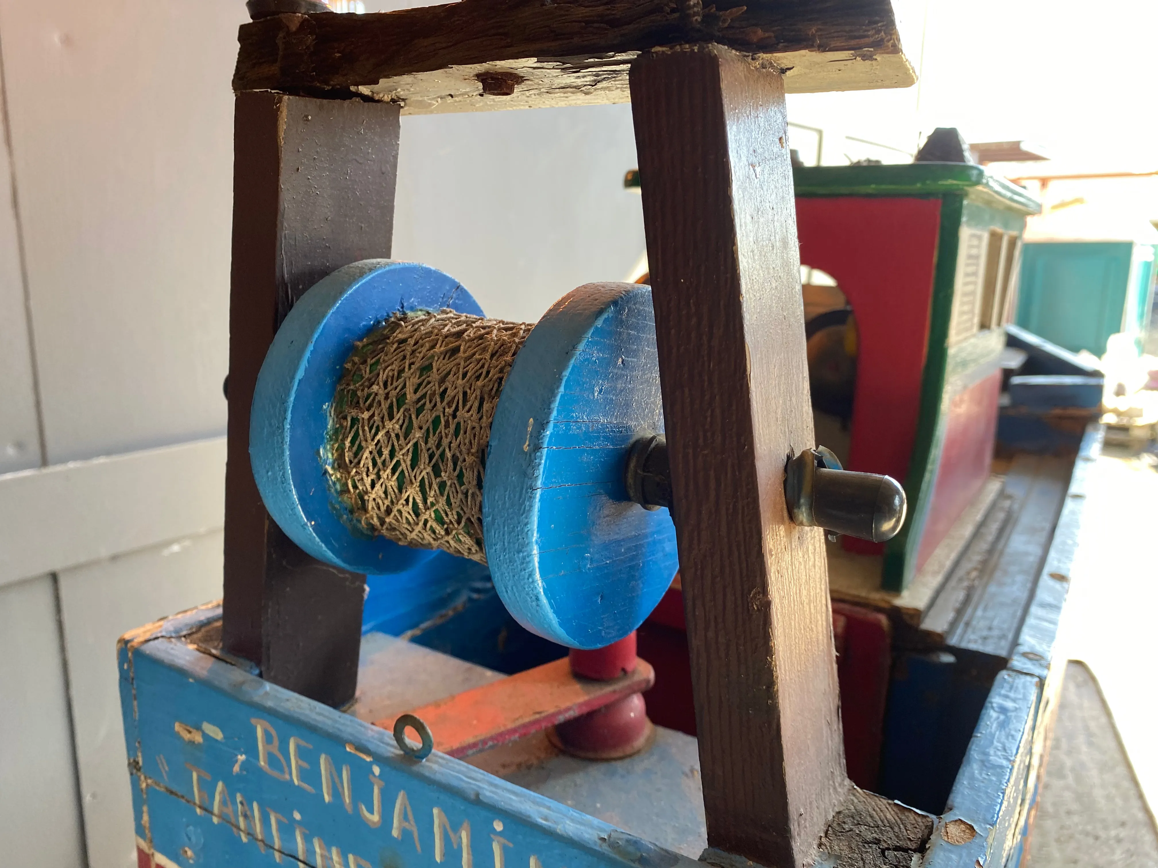 Hand built wooden French fishing trawler
