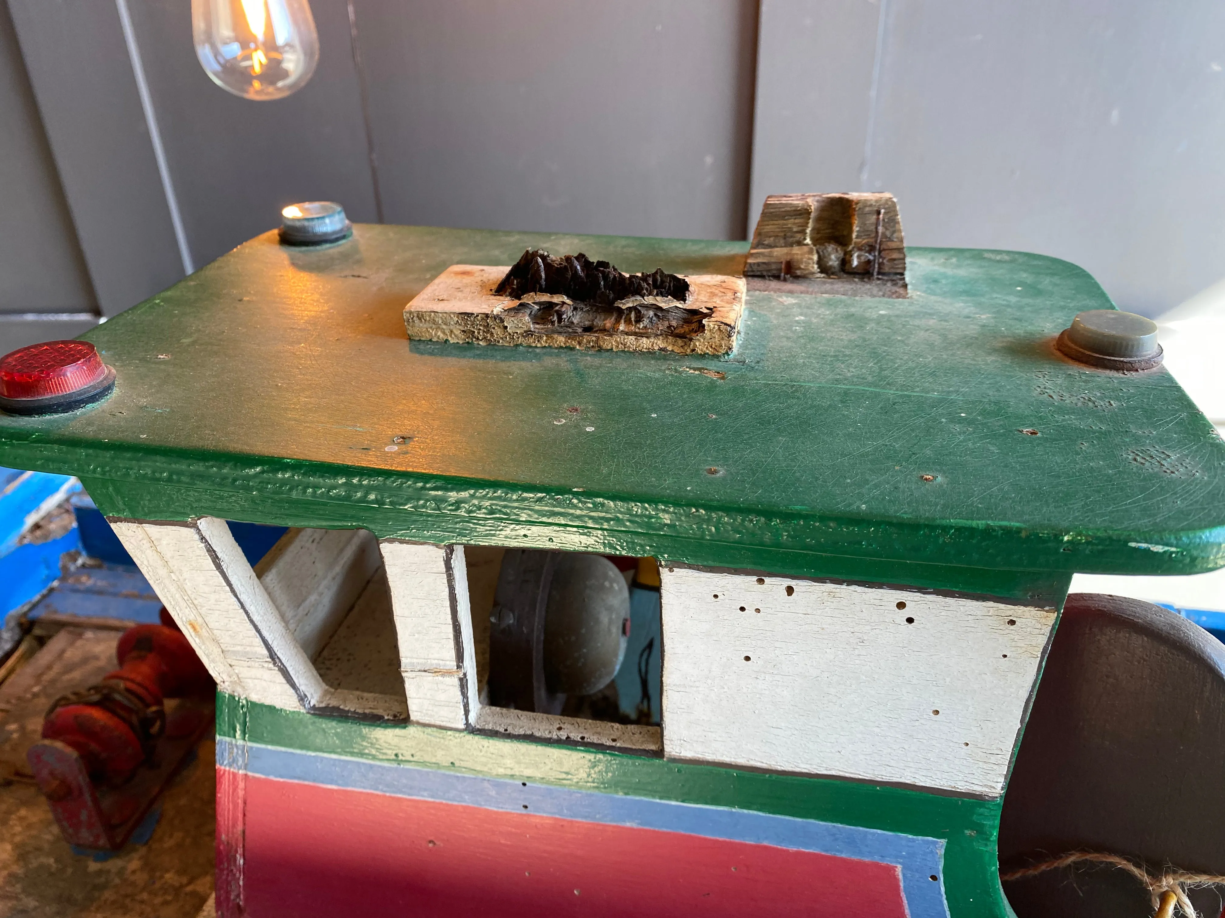 Hand built wooden French fishing trawler