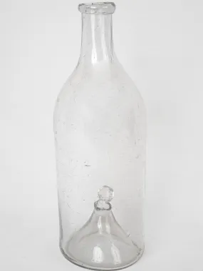 Large antique blown glass fish trap from Provence 16½"