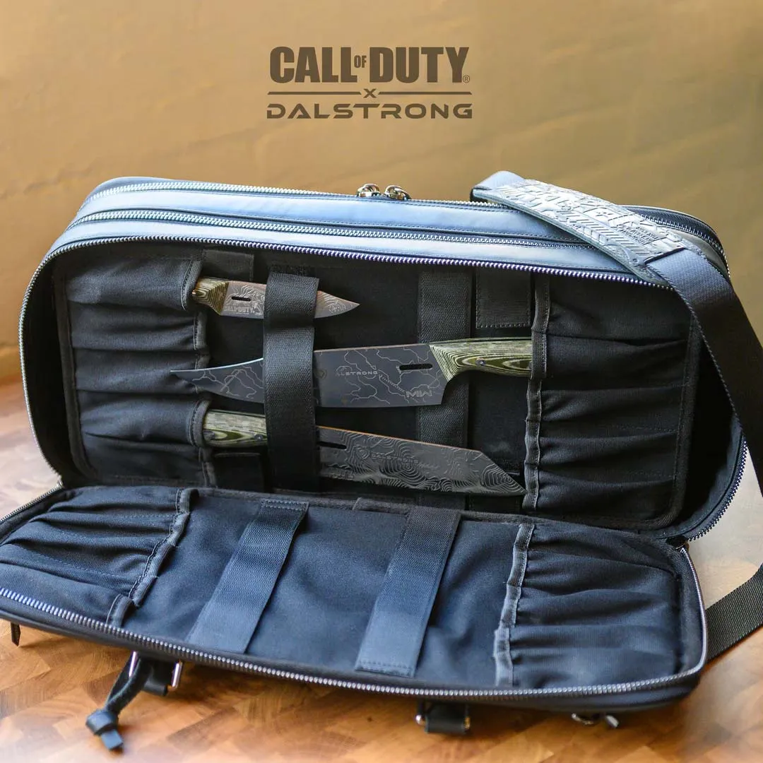 Limited Edition Leather Knife Bag | Call of Duty © Edition | Black Genuine Leather | EXCLUSIVE COLLECTOR BAG | Dalstrong ©