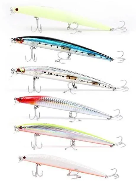 Long Fishing Lures 6 pcs Set