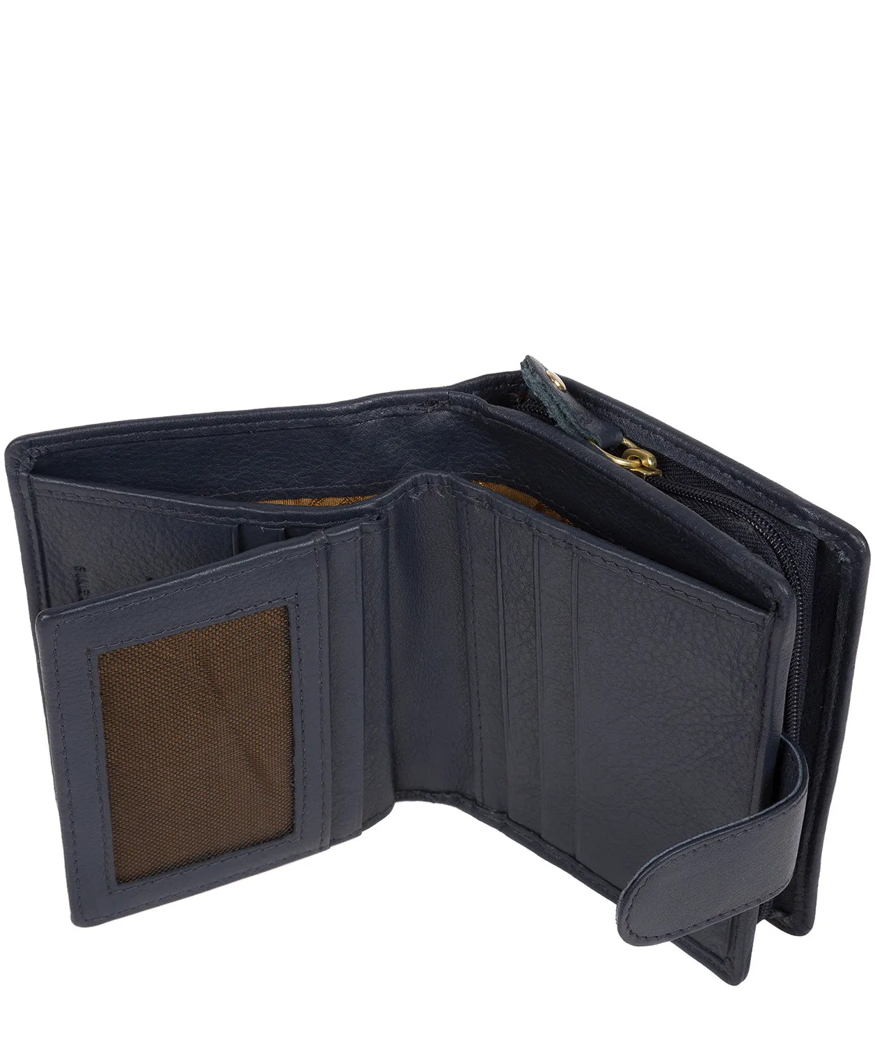 'Maple' Midnight Navy Leather RFID Purse