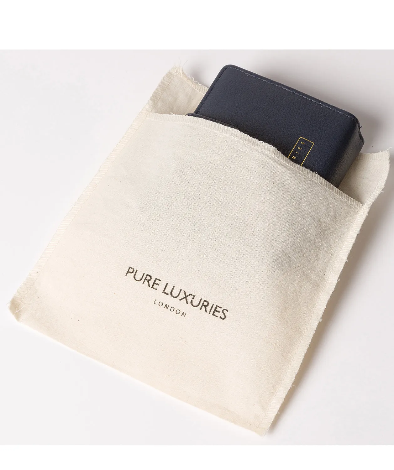 'Maple' Midnight Navy Leather RFID Purse