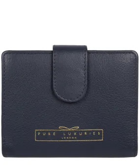 'Maple' Midnight Navy Leather RFID Purse