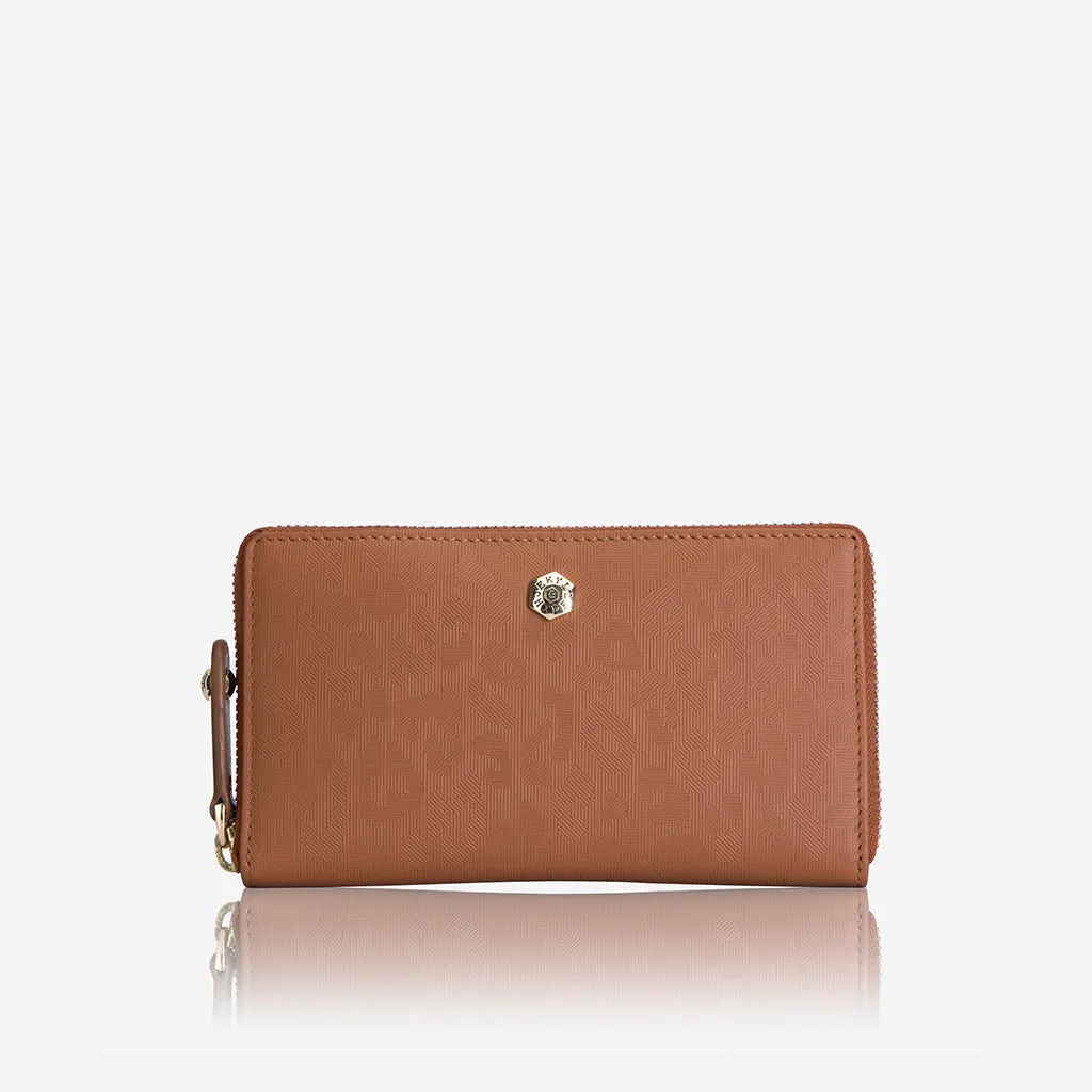 Medium Zip Around Purse, Natural