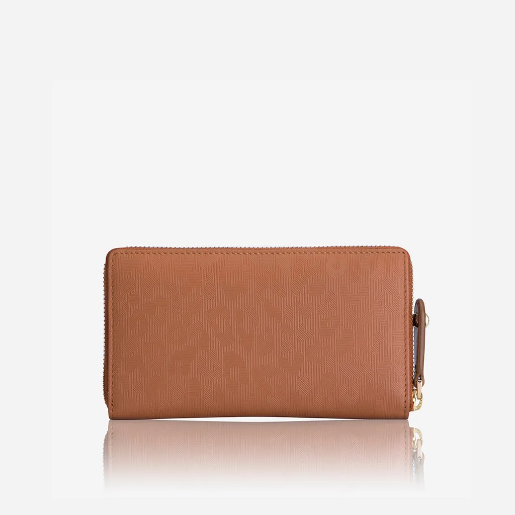 Medium Zip Around Purse, Natural