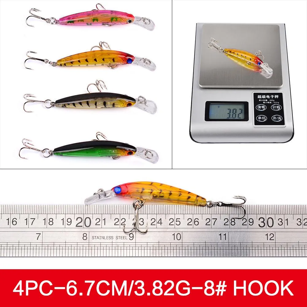 Mixed Fishing Lure Kit Set Trolling Artificial Bait Lifelike Wobbler Carp Fishing Tackle