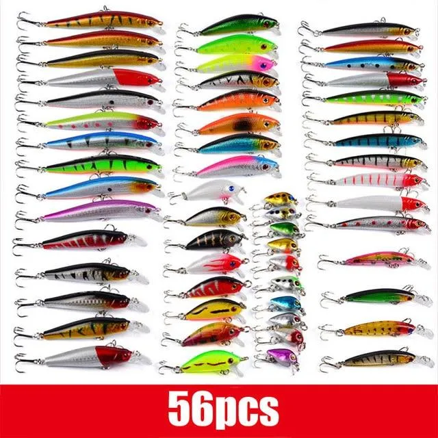 Mixed Fishing Lure Kit Set Trolling Artificial Bait Lifelike Wobbler Carp Fishing Tackle