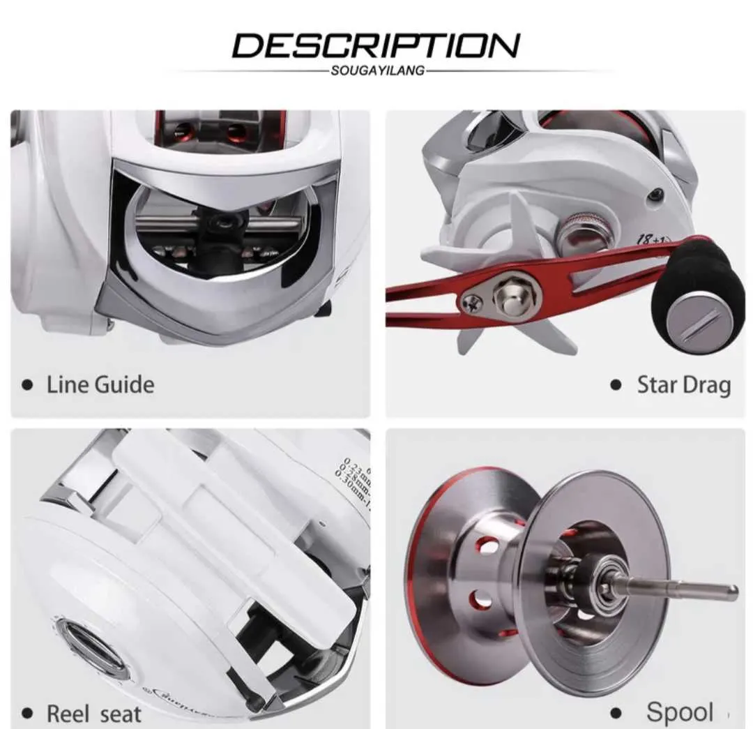 Multiplier Micro Drag Adjustable Reel